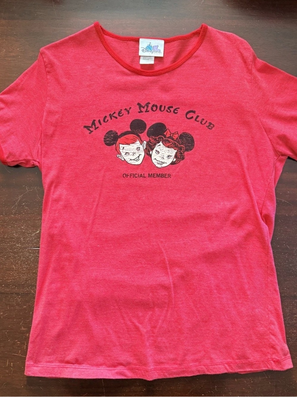 Vintage Disney Red Mickey Mouse Club Graphic Tee